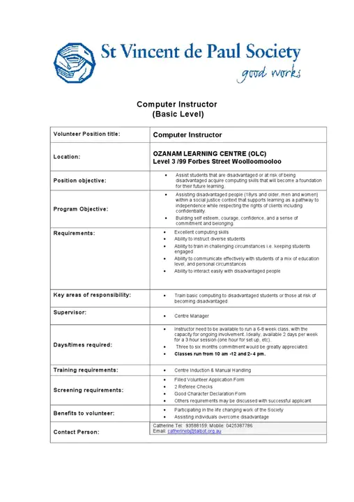 Computer Instructor : 计算机讲师