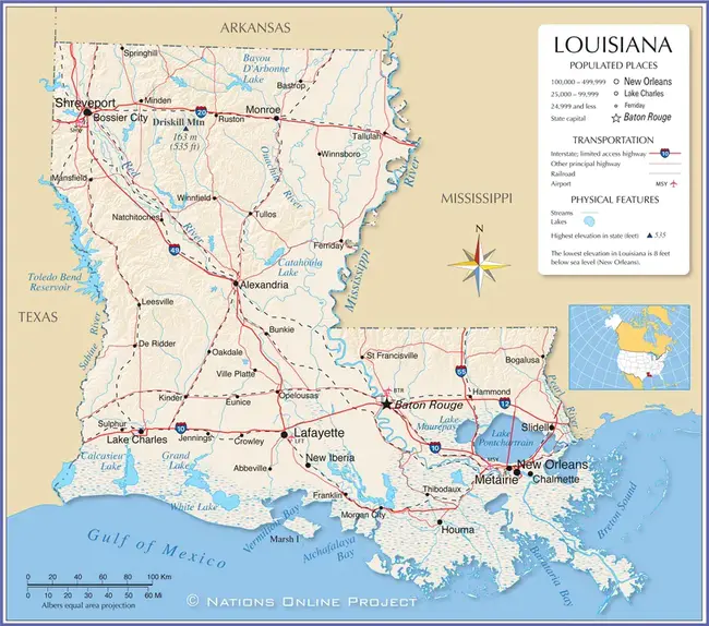 Louisiana : 路易斯安那