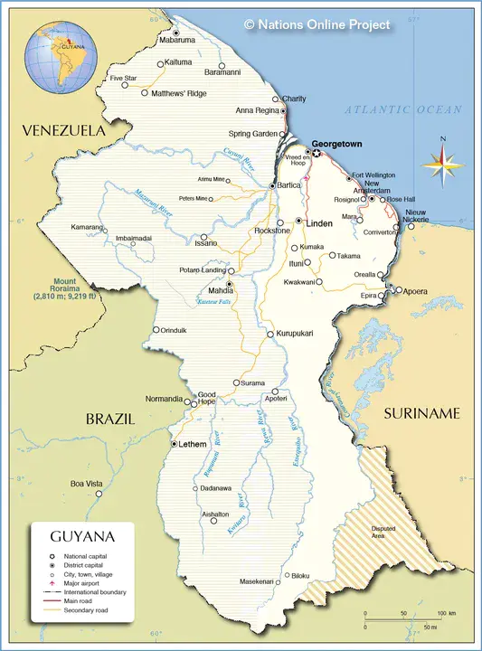 Guyana : 圭亚那