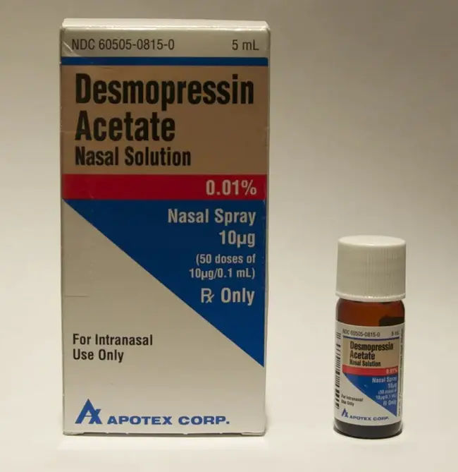 Desmopressin test for urine osmolality : 去甲加压素尿渗透压试验