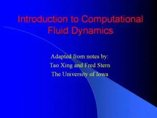 Computational Fluid Dynamics : 计算流体力学