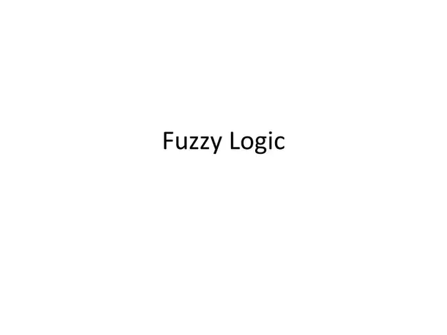 Fuzzy Logic : 模糊逻辑