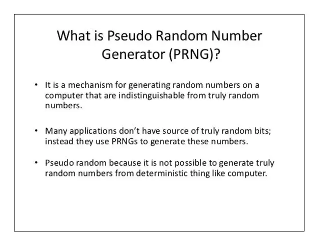 Pseudo-Random Binary Sequence : 伪随机二进制序列