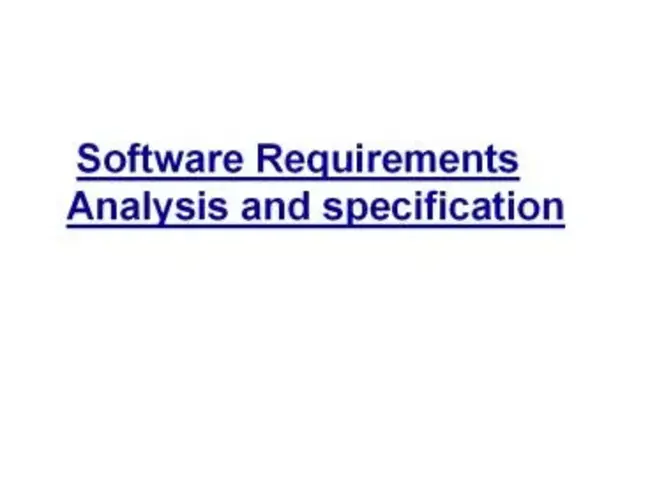 Software Requirements Specification : 软件需求规范