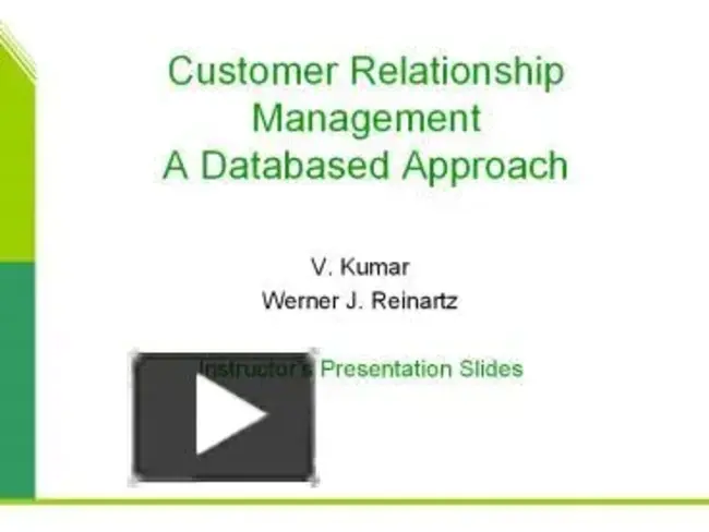 Customer Relationship Management : 客户关系管理