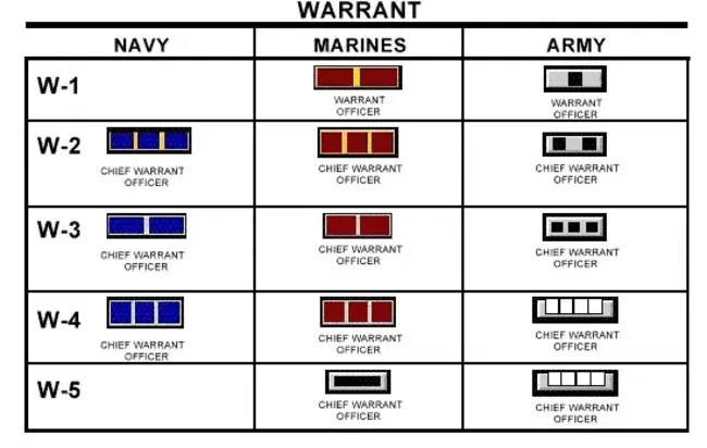 Active Army, Warrant Officer : 现役陆军，准尉