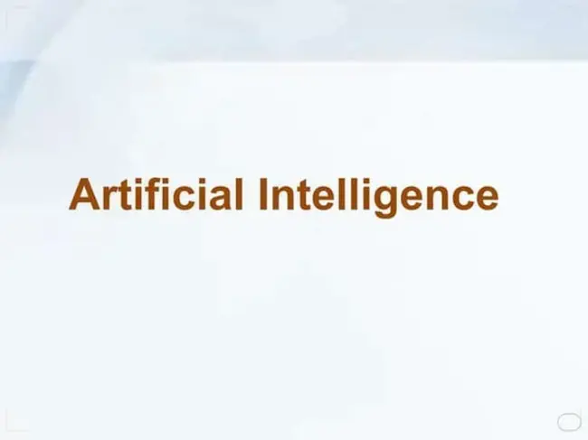 Artificial Intelligence : 人工智能