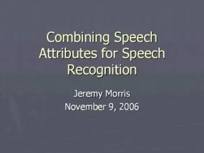 Automatic Speech Recognition : 自动语音识别