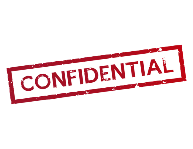 Confidential : 机密的