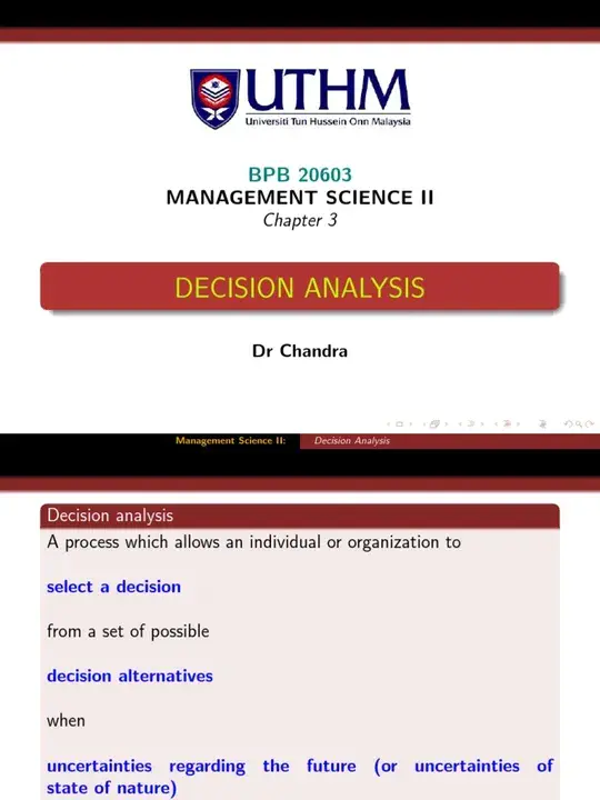 Decision Risk Analysis : 决策风险分析