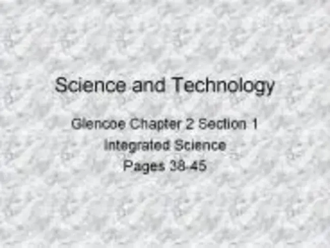 Science and Technology : 科学技术