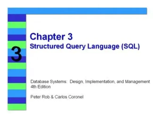 Structured Query Language : 结构化查询语言