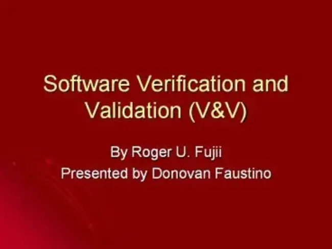 Technical manual Validation/ Verification : 技术手册验证/验证