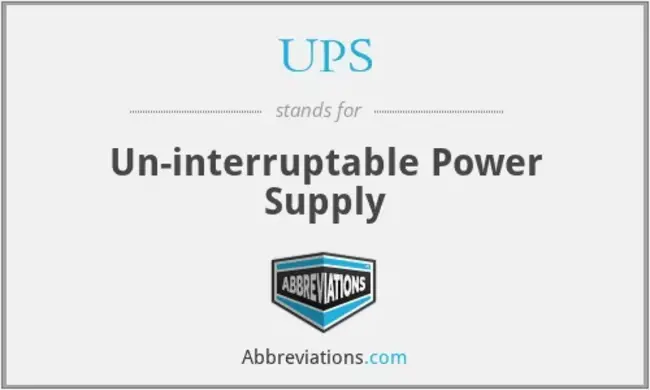 Un-interruptable Power Supply : 不间断电源