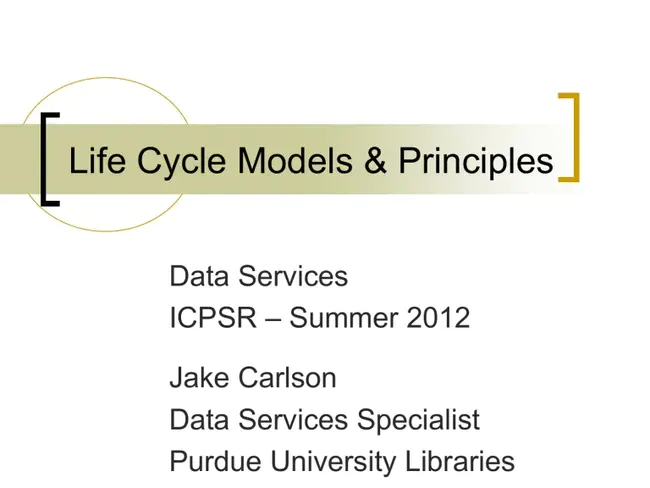 Life Cycle Model : 生命周期模型