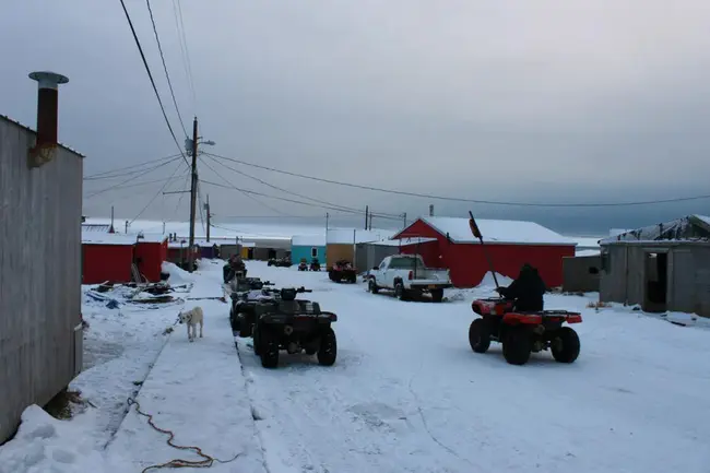 Toksook Bay, Alaska USA : 美国阿拉斯加州托克苏克湾