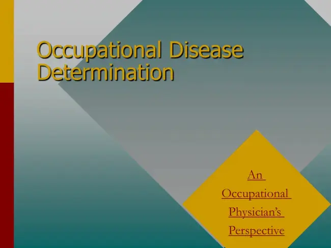 Occupational Disease : 职业病