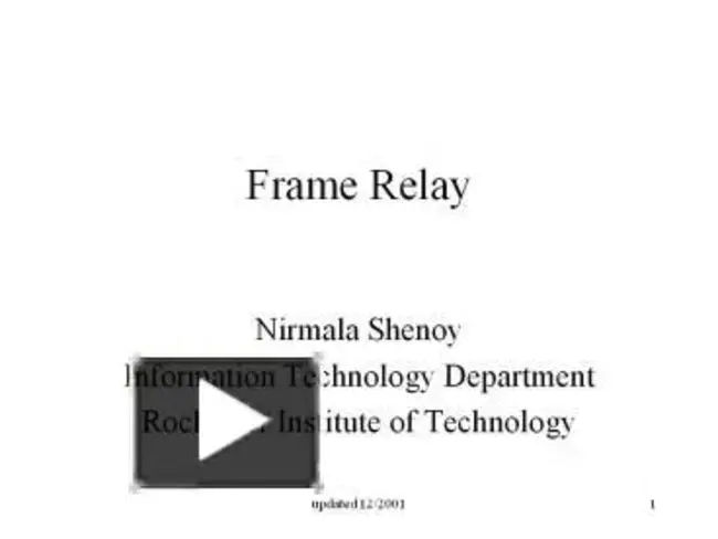 Frame Relay Service : 帧中继服务