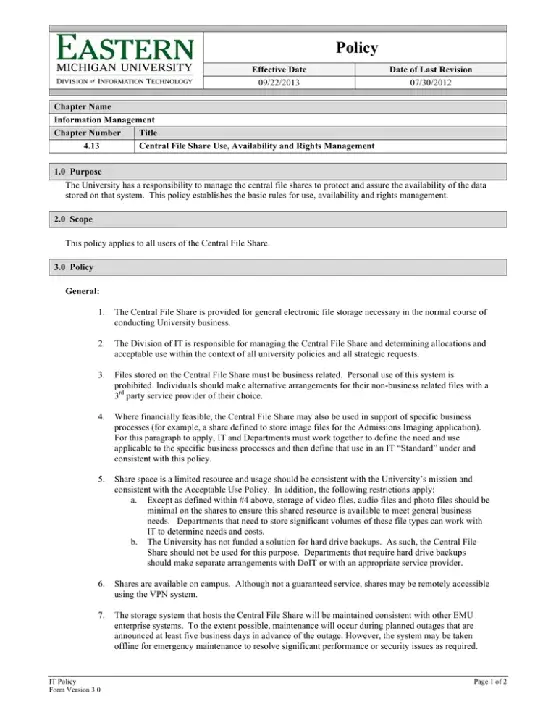 Policy Information Base : 政策信息库