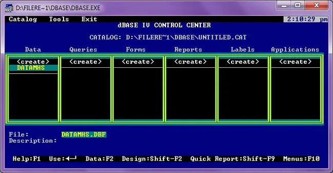 dBASE II Database file : DBase II数据库文件