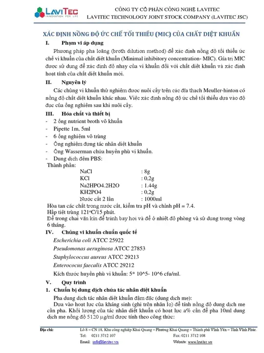 Minimal inhibitory concentration : 最低抑制浓度