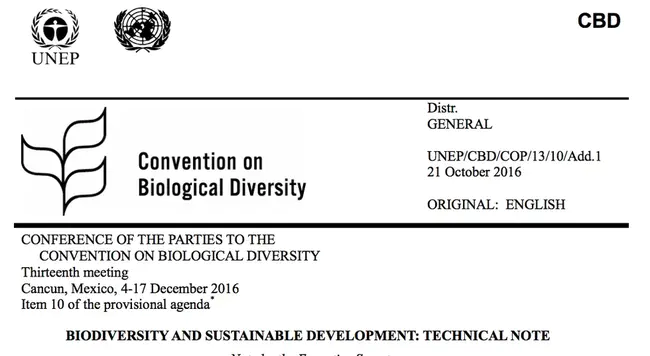 Convention on Biological Diversity : 生物多样性公约