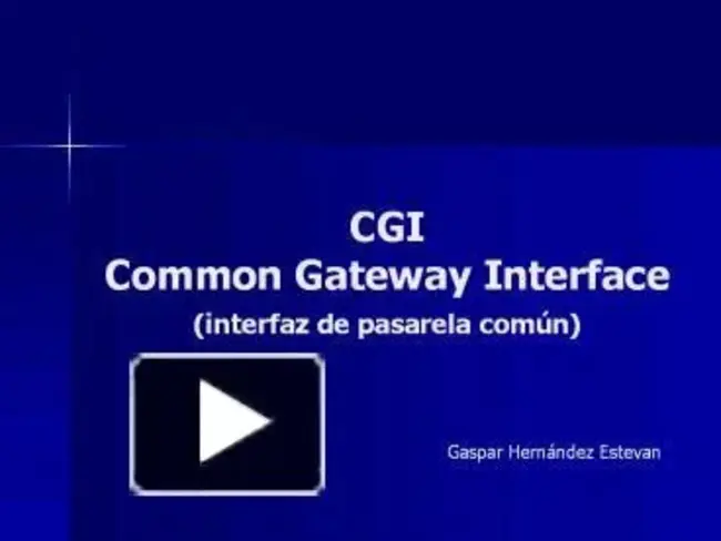 Common Gateway Interface : 公共网关接口