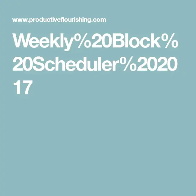 Program Specification Block : 程序规范块