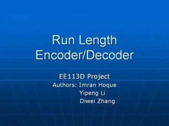 Run Length Encoded file : 运行长度编码文件