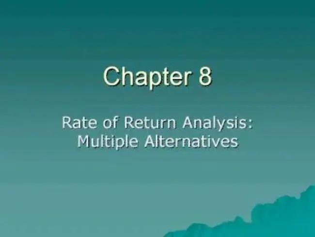 Internal Rate of Return : 内部收益率
