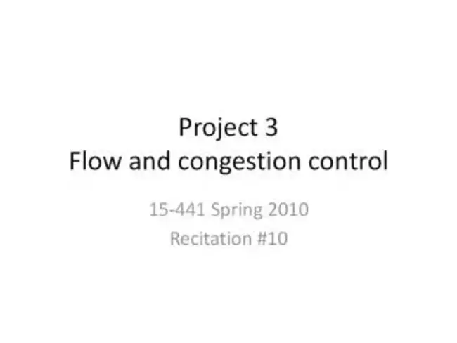 Central Flow Control Function : 中央流量控制功能