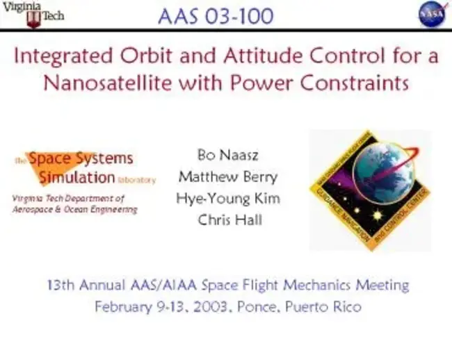 Attitude and Orbit Control Electronics : 姿态与轨道控制电子学