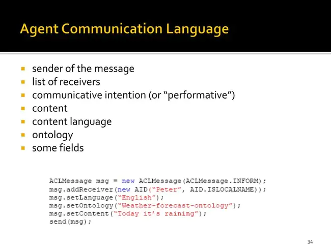 Agent Communication Language : 代理通信语言