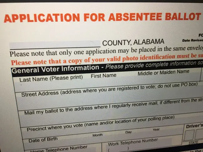 Absentee Ballots, Tabulation by Precinct : 缺席选票，按地区列出表格