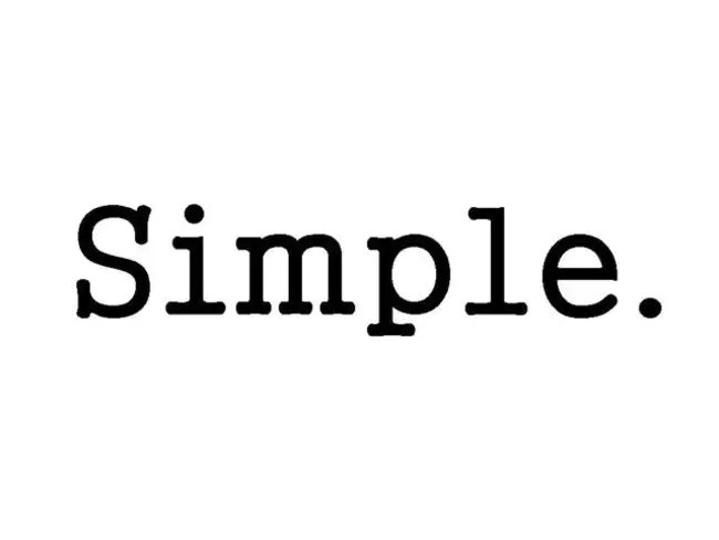 Simple : 简单的