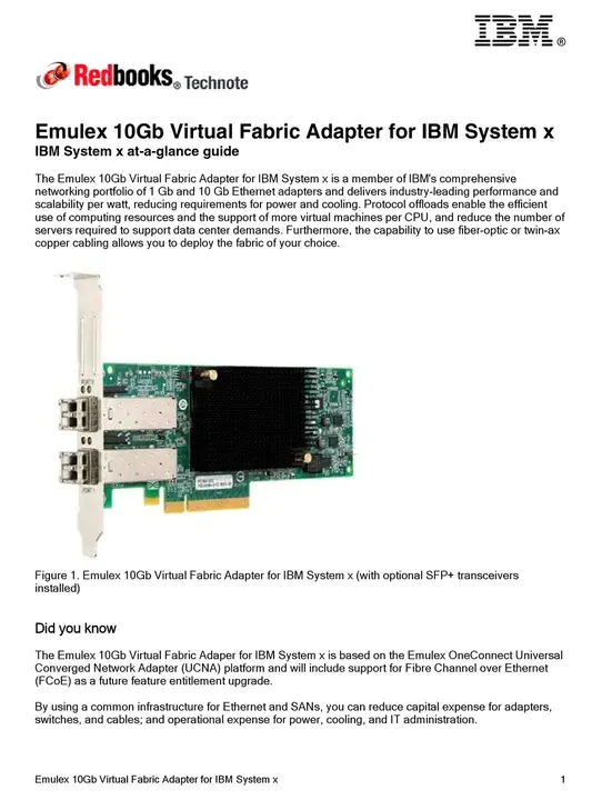 Emulex SCSI (Small computer System Interface) Processor : Emulex SCSI（小型计算机系统接口）处理器