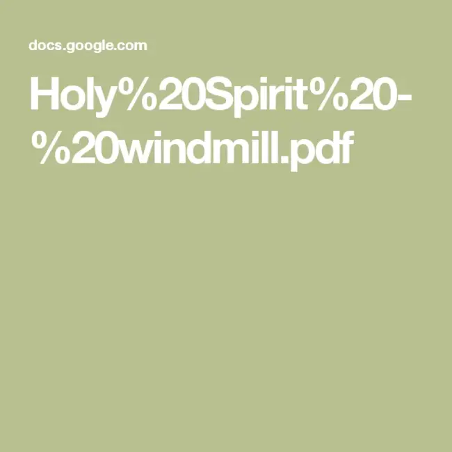 Holy Spirit : 圣灵