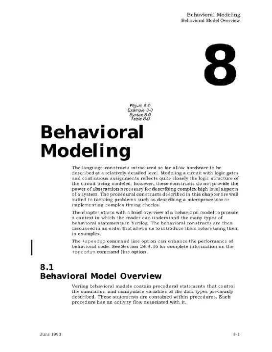 Behavioral Model : 行为模型