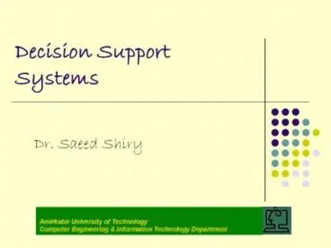 Decision Support Tool : 决策支持工具