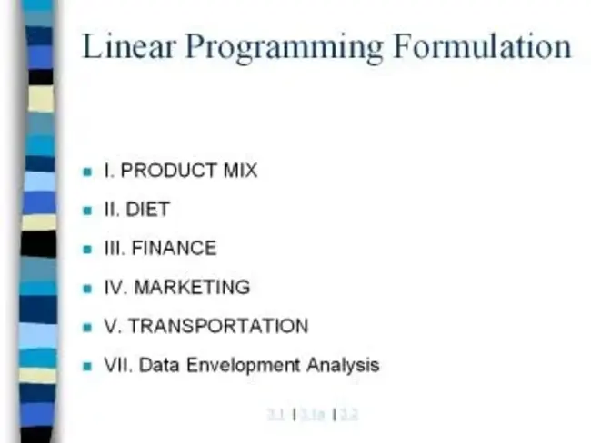 Linear Programming : 线性规划