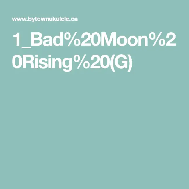 Bad Moon Rising : 恶月升起