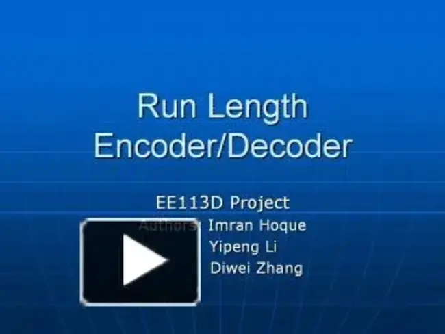 Run Length Encoding : 运行长度编码