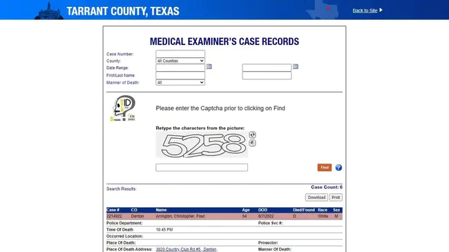 Medical Examiner of Arkansas : 阿肯色州法医