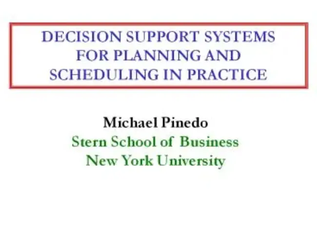 Advanced Planning and Scheduling : 高级计划和调度
