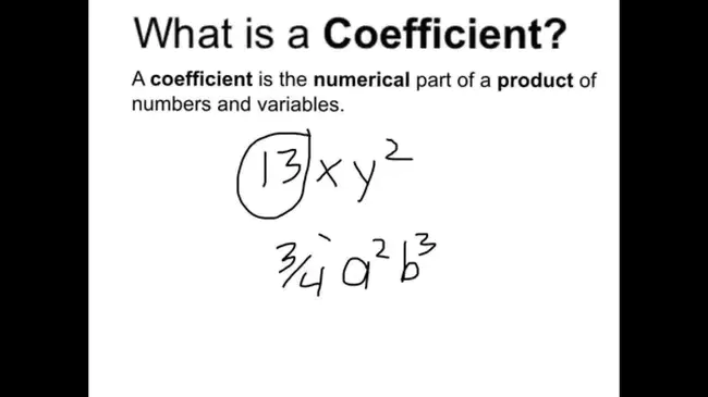 Coefficients And Properties : 系数和性质
