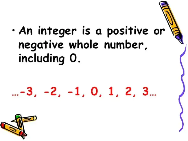 Integer Value : 整数值