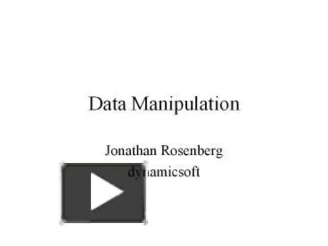 Data Manipulation : 数据操作