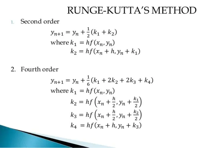 Runge-Kutta : 龙格-库塔