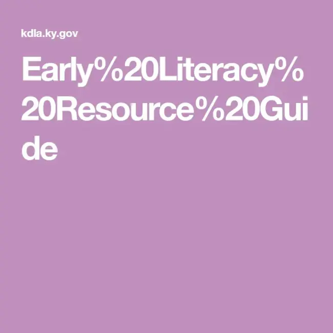 Early Literacy Support : 早期识字支持