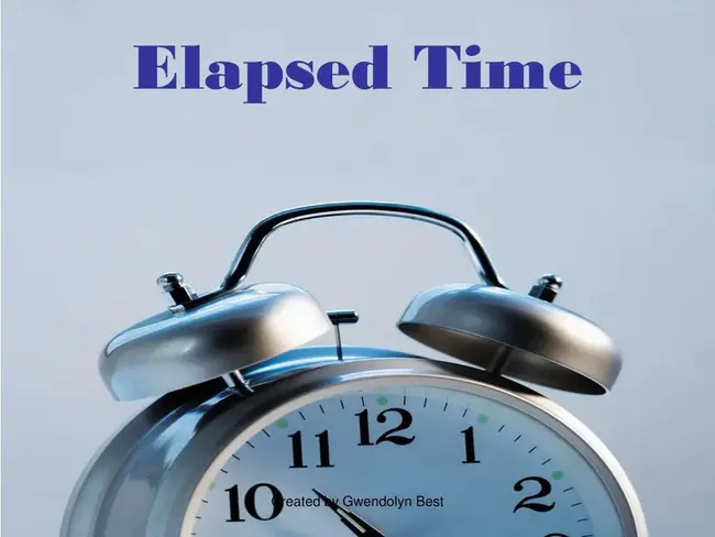 Elapsed Time : 经过时间